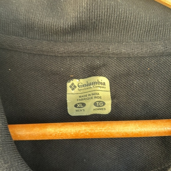 GUC Columbia Polo Shirt Mens XL Black Regular Fit Golf Outdoor Sportswear Knit - Picture 3 of 5